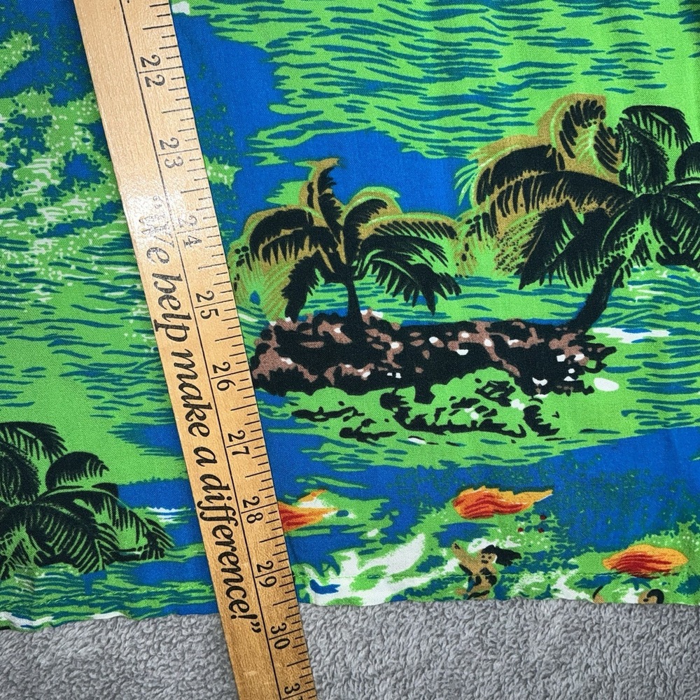 Vintage Puritan Hawaiian Shirt Mens Large‎ Tiki Hula Girls Island 90s - Picture 7 of 8